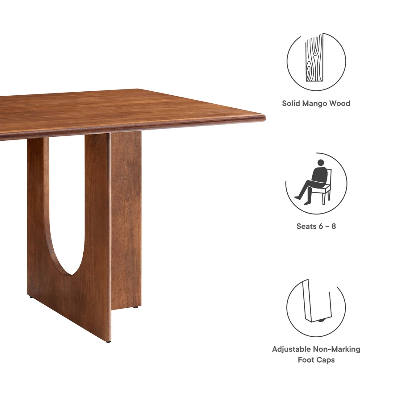 Opposition Rectangular Dining Table, Walnut