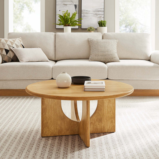 Opposition Round Coffee Table, Oak