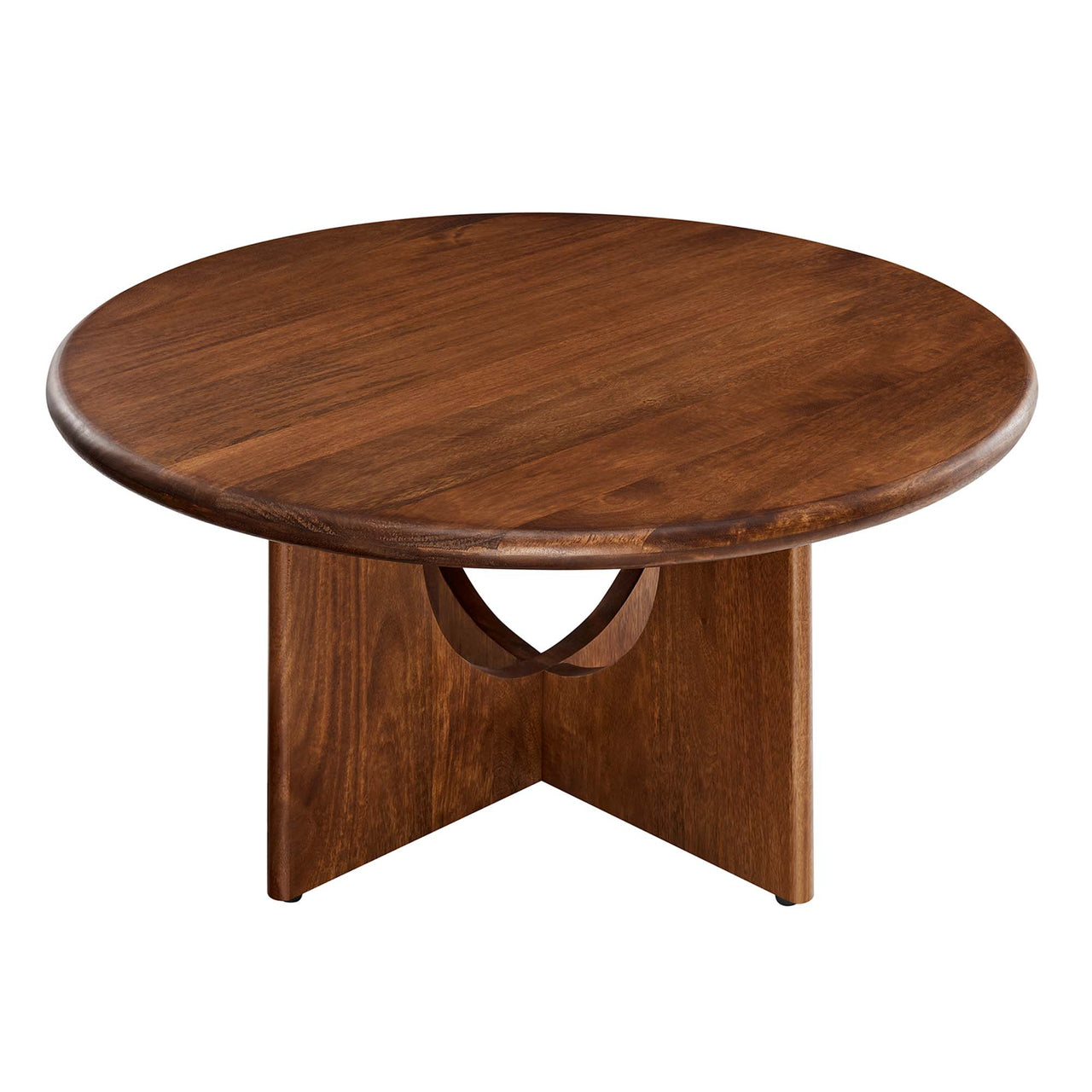 Opposition Round Coffee Table, Walnut