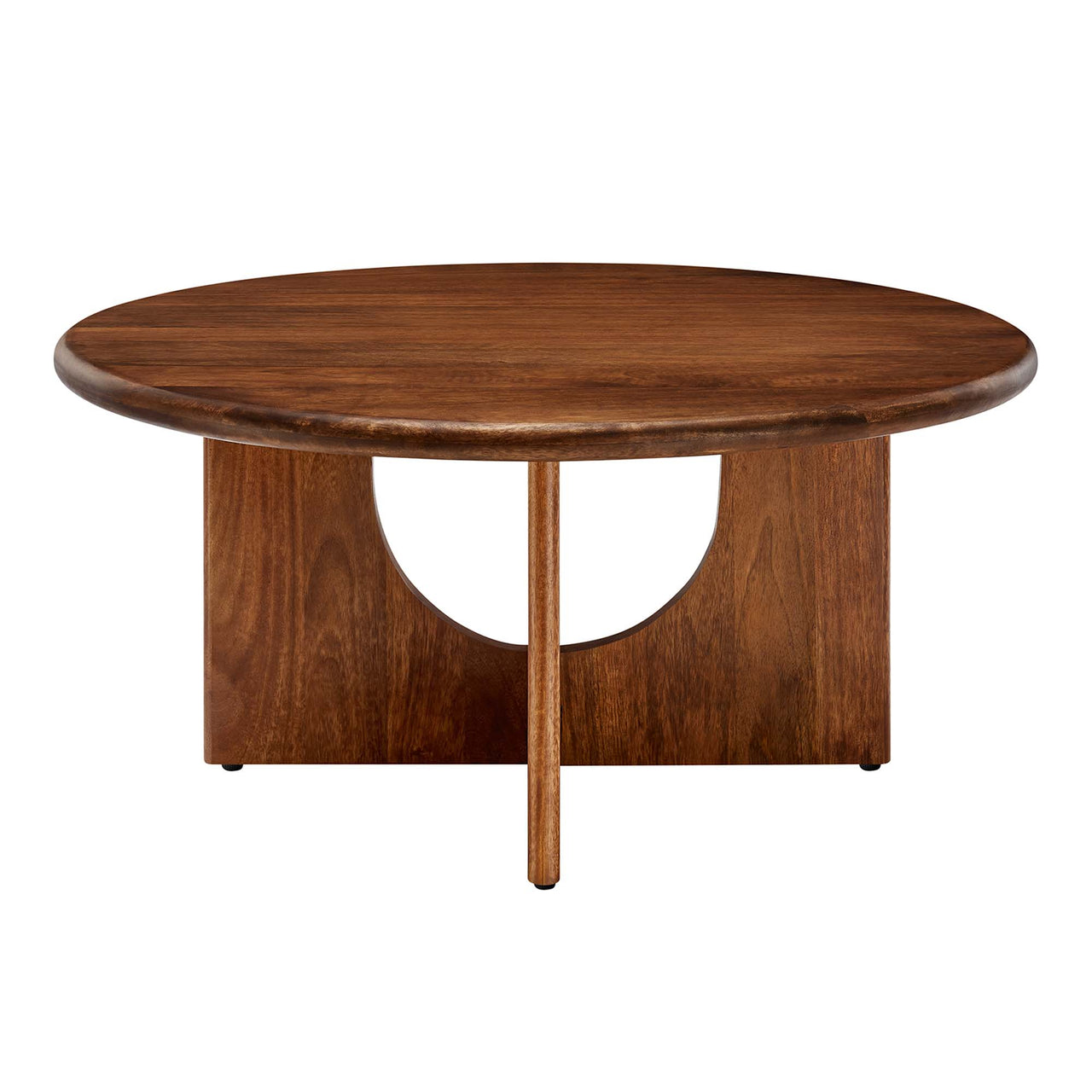 Opposition Round Coffee Table, Walnut