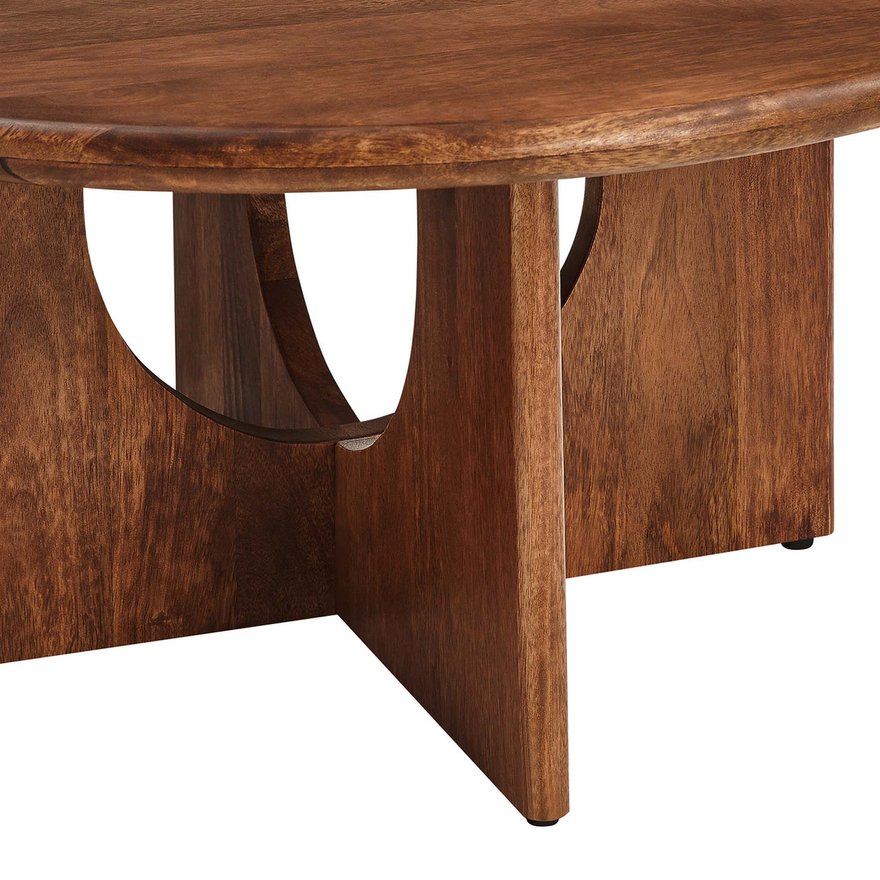 Opposition Round Coffee Table, Walnut