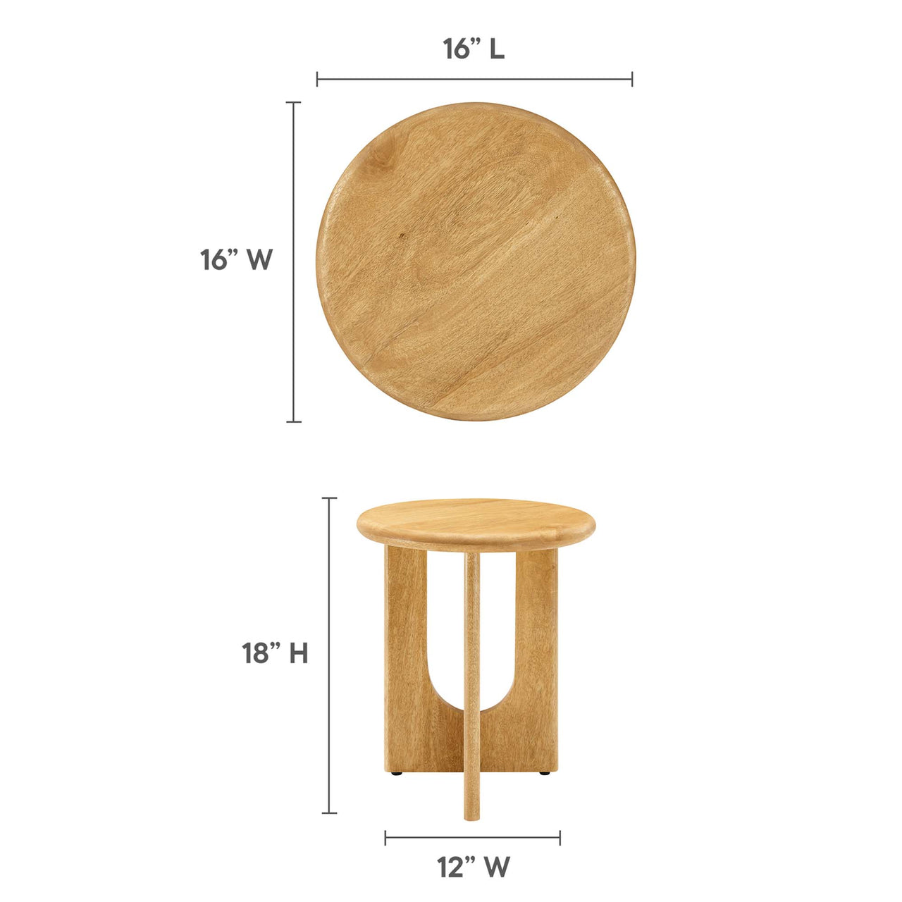 Opposition Round Side Table, Oak