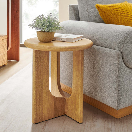 Opposition Round Side Table, Oak