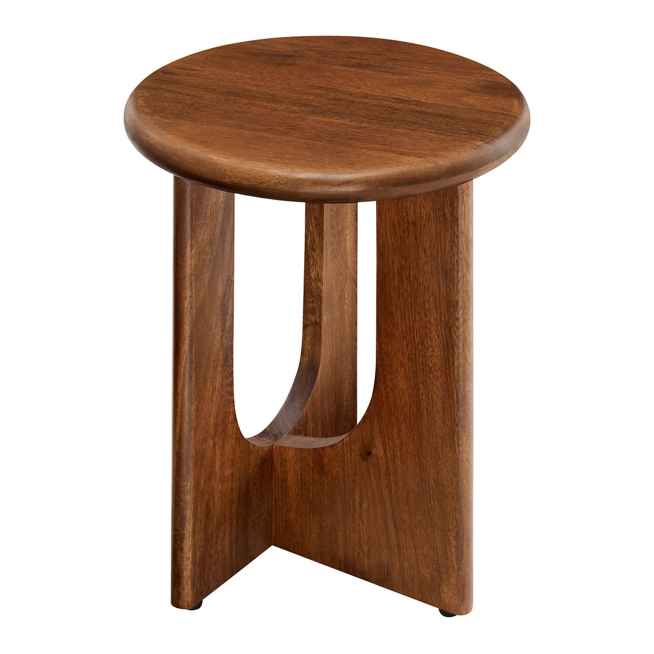 Opposition Round Side Table, Walnut