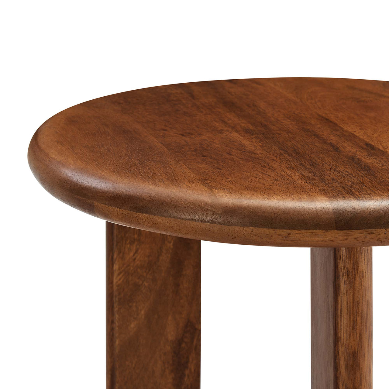 Opposition Round Side Table, Walnut