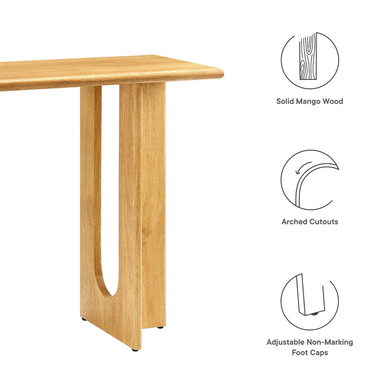 Opposition Console Table, Oak