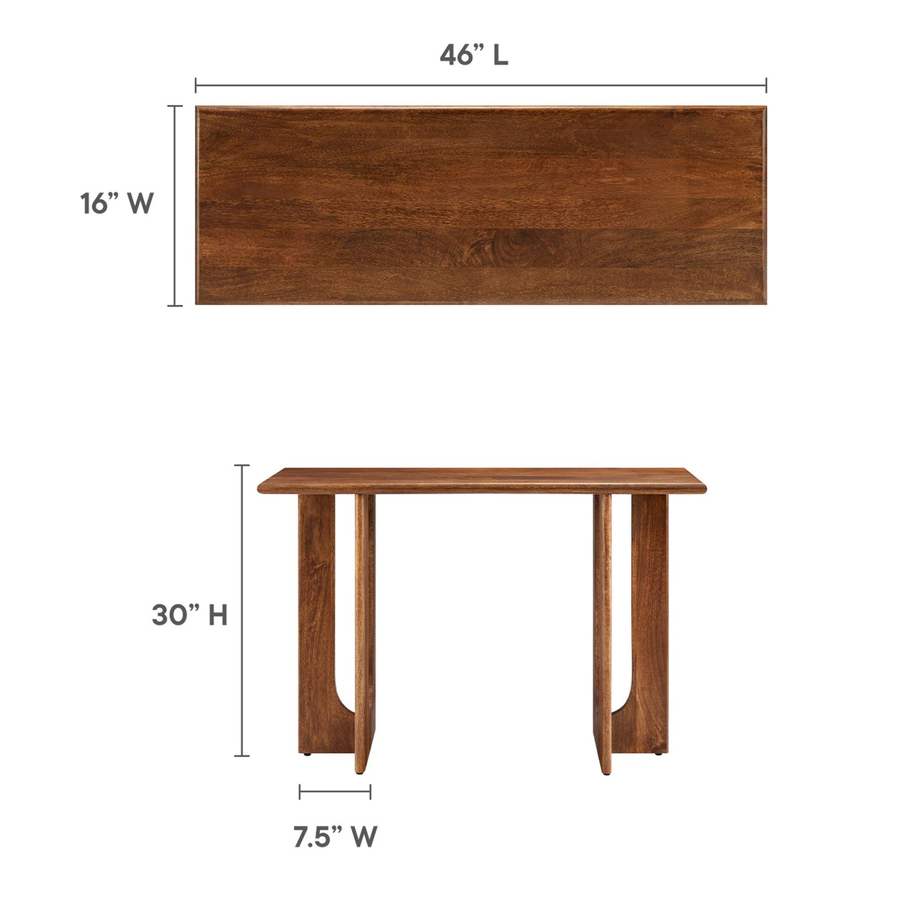 Opposition Console Table, Walnut