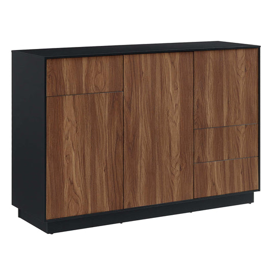 Cascade Sideboard, Black & Walnut