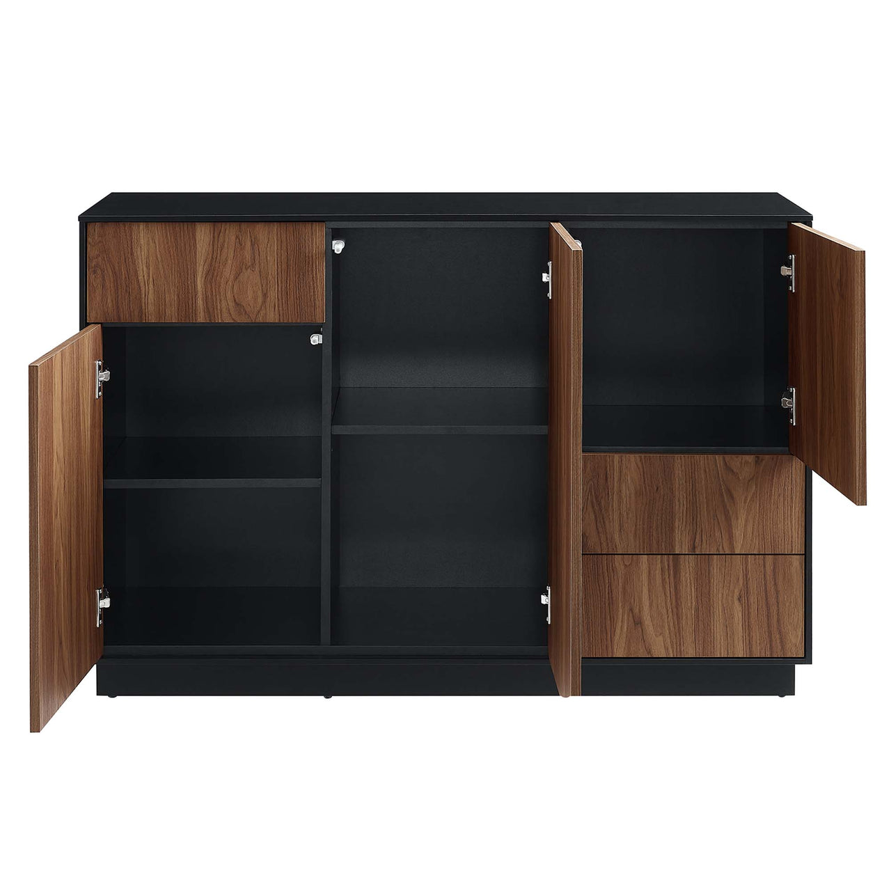 Cascade Sideboard, Black & Walnut