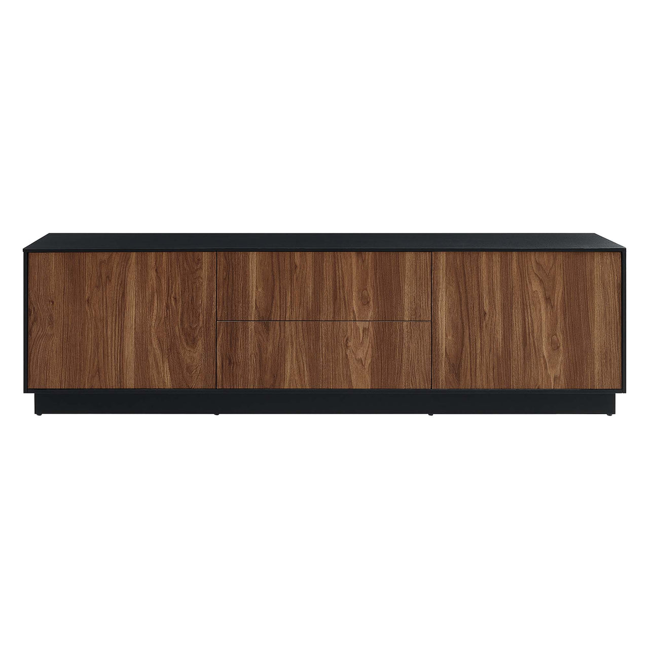 Cascade TV Stand, Black & Walnut