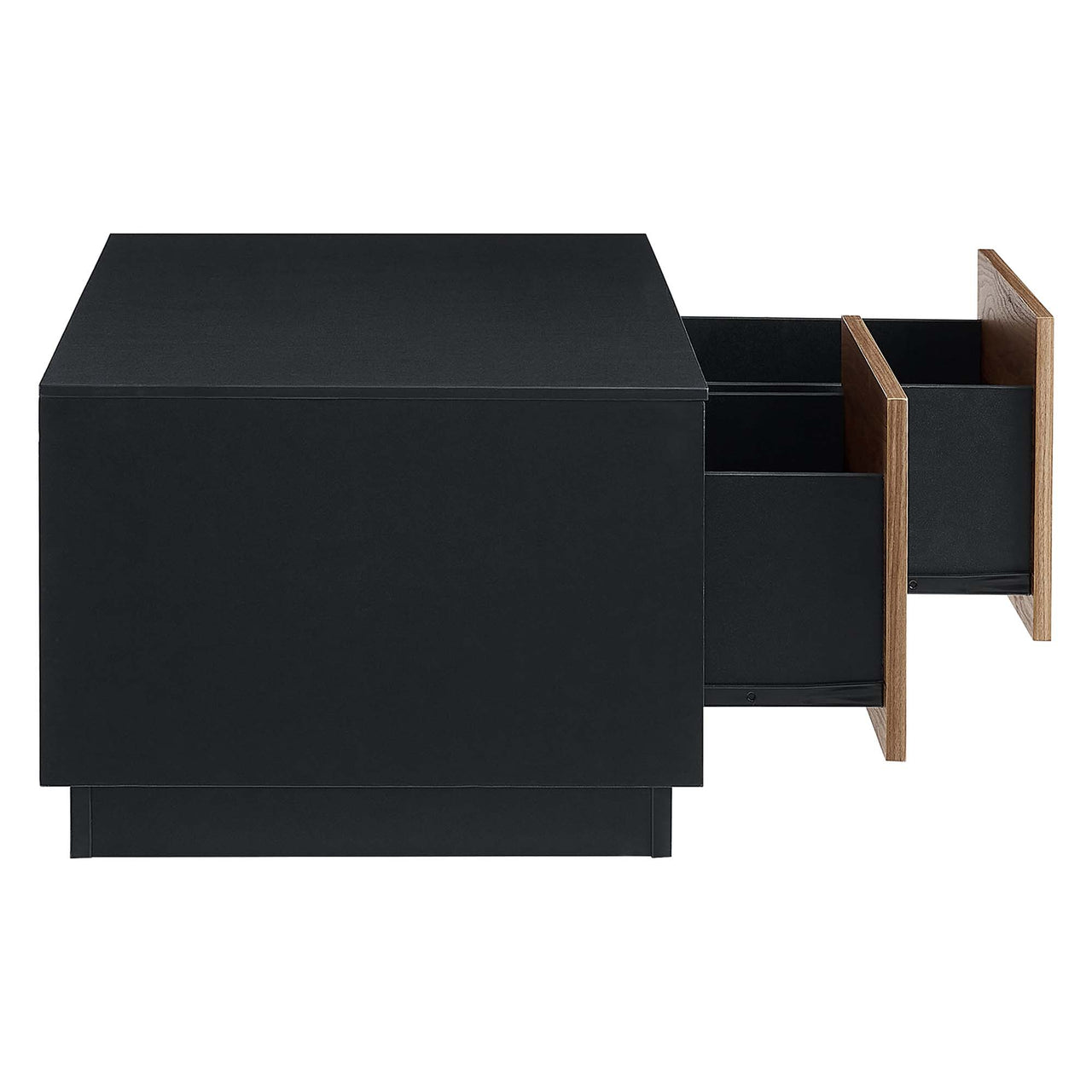 Cascade Coffee Table, Black & Walnut