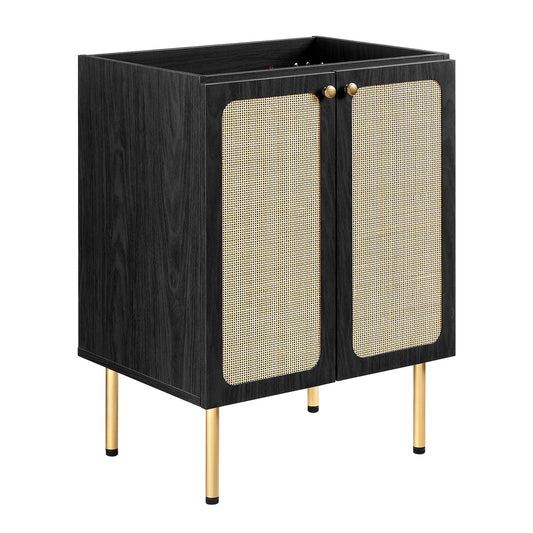 Calden Vanity Base with Storage, Small, Black