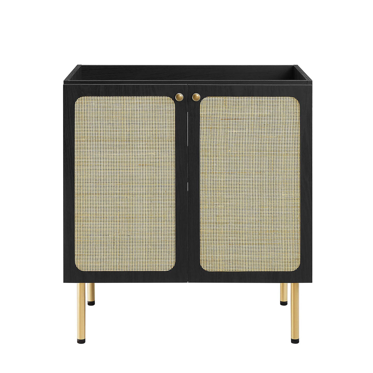 Calden Vanity Base with Storage, Medium, Black