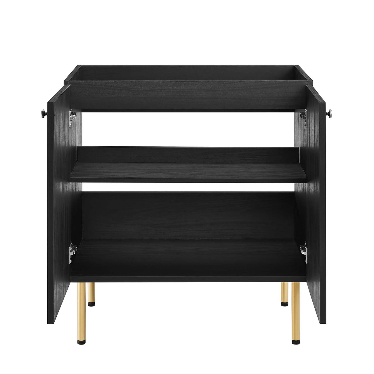 Calden Vanity Base with Storage, Medium, Black