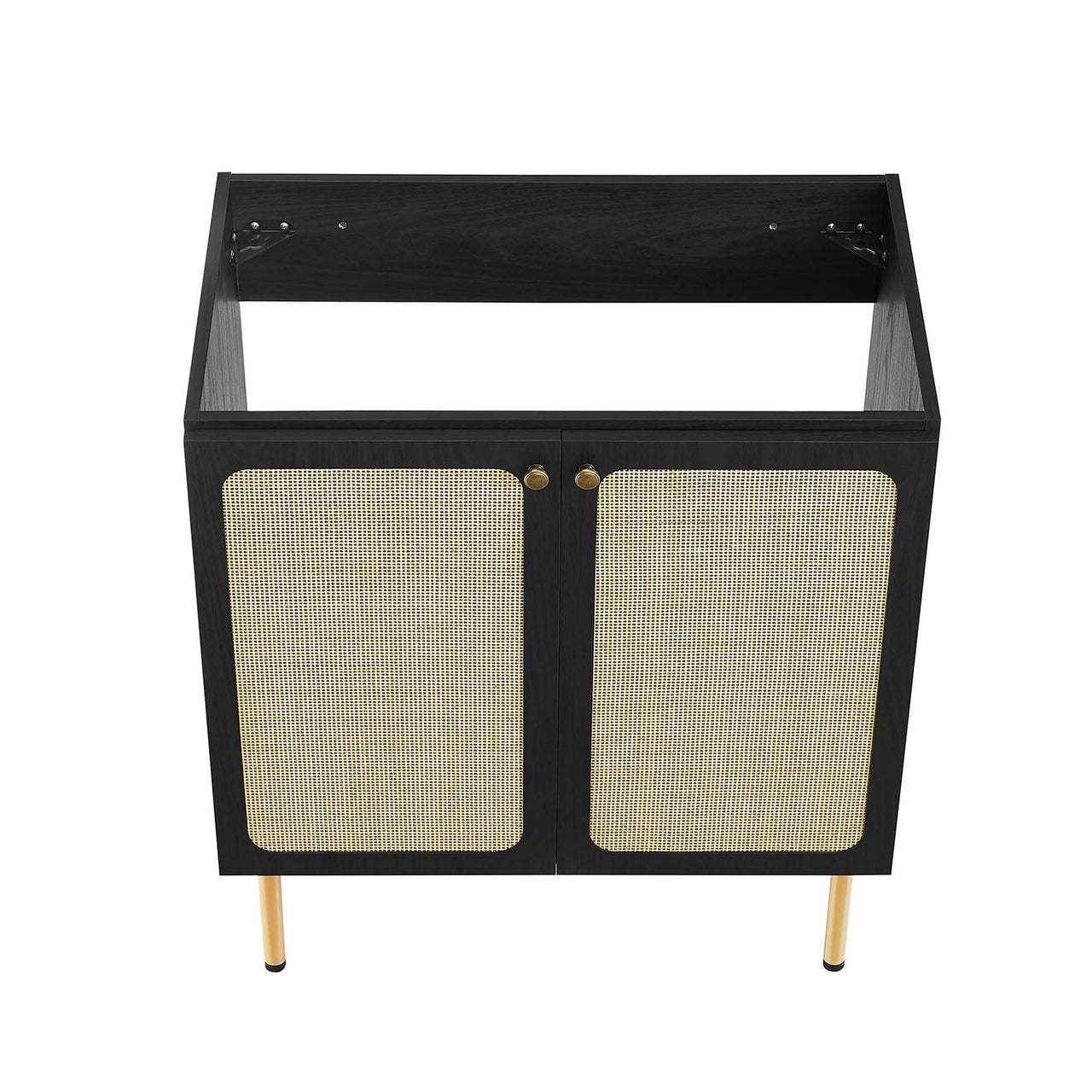 Calden Vanity Base with Storage, Medium, Black