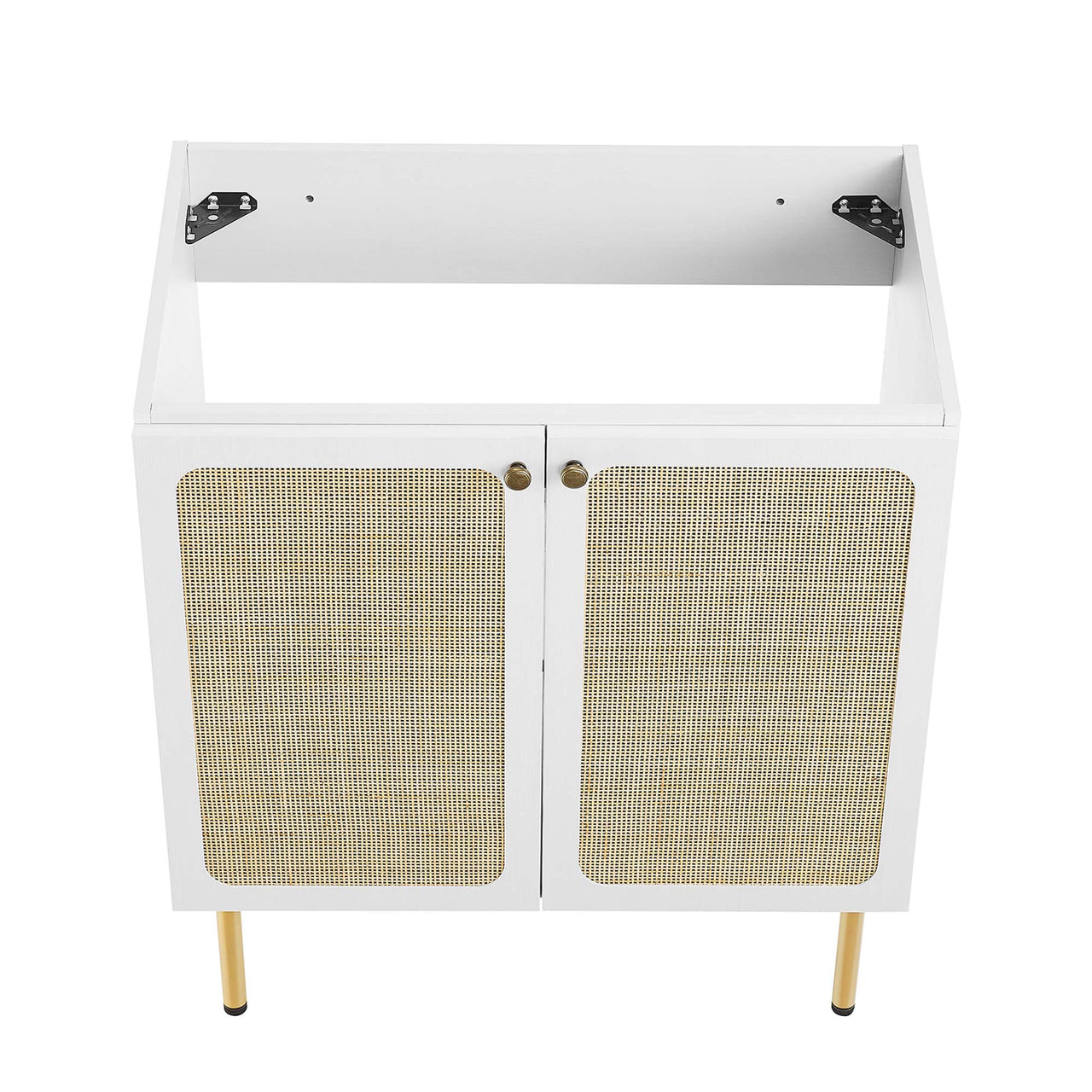 Calden Vanity Base with Storage, Medium, White