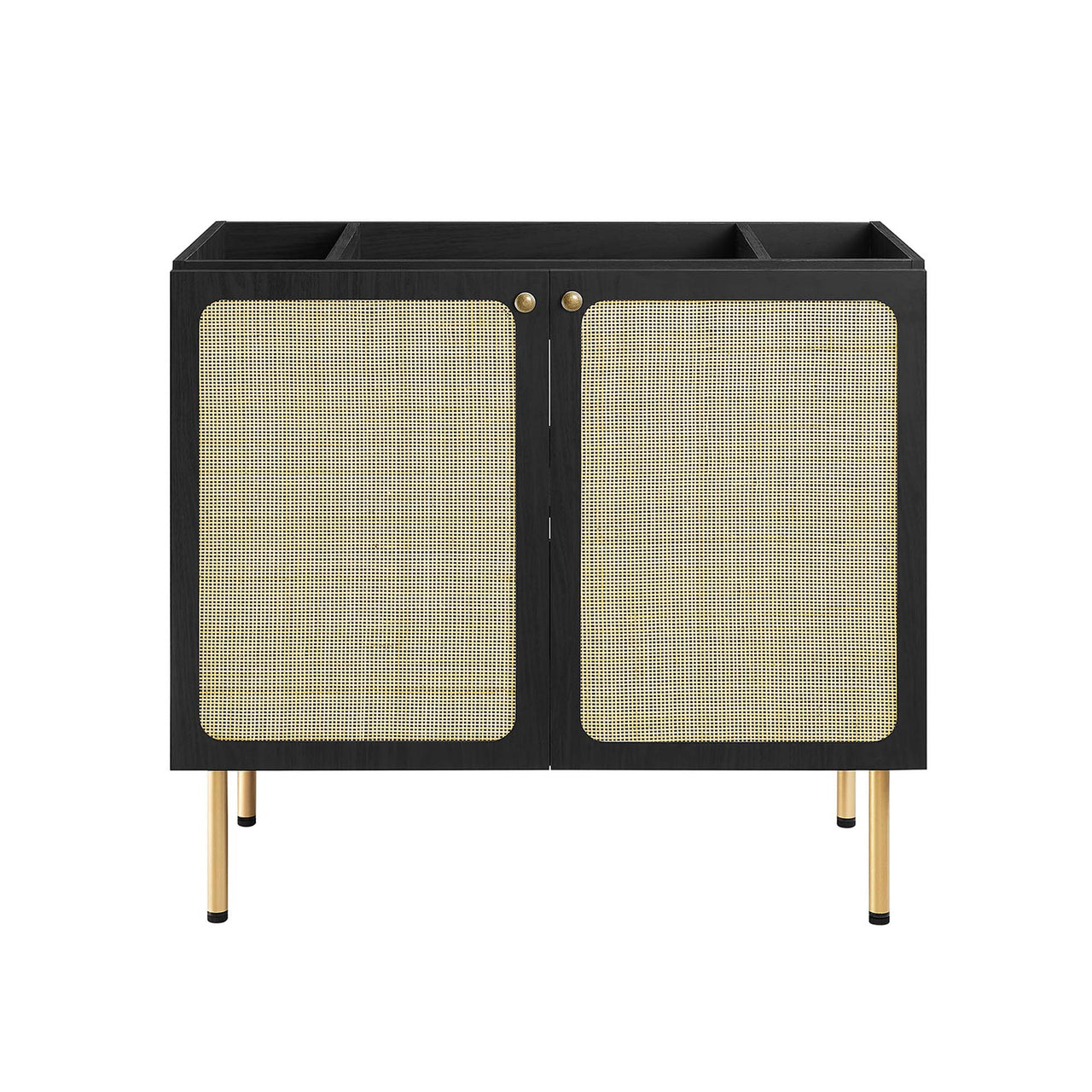 Calden Vanity Base with Storage, Large, Black