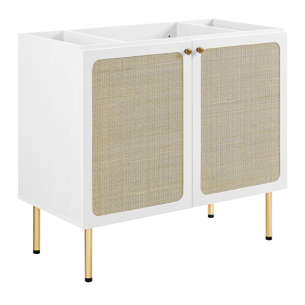 Calden Vanity Base with Storage, Large, White