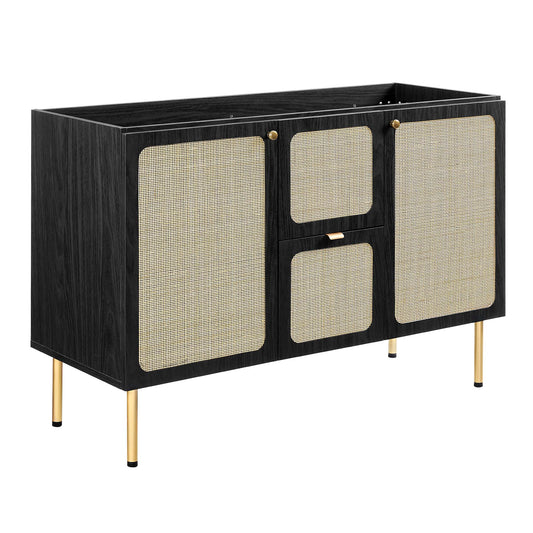 Calden Vanity Base with Storage, Extra Large, Black