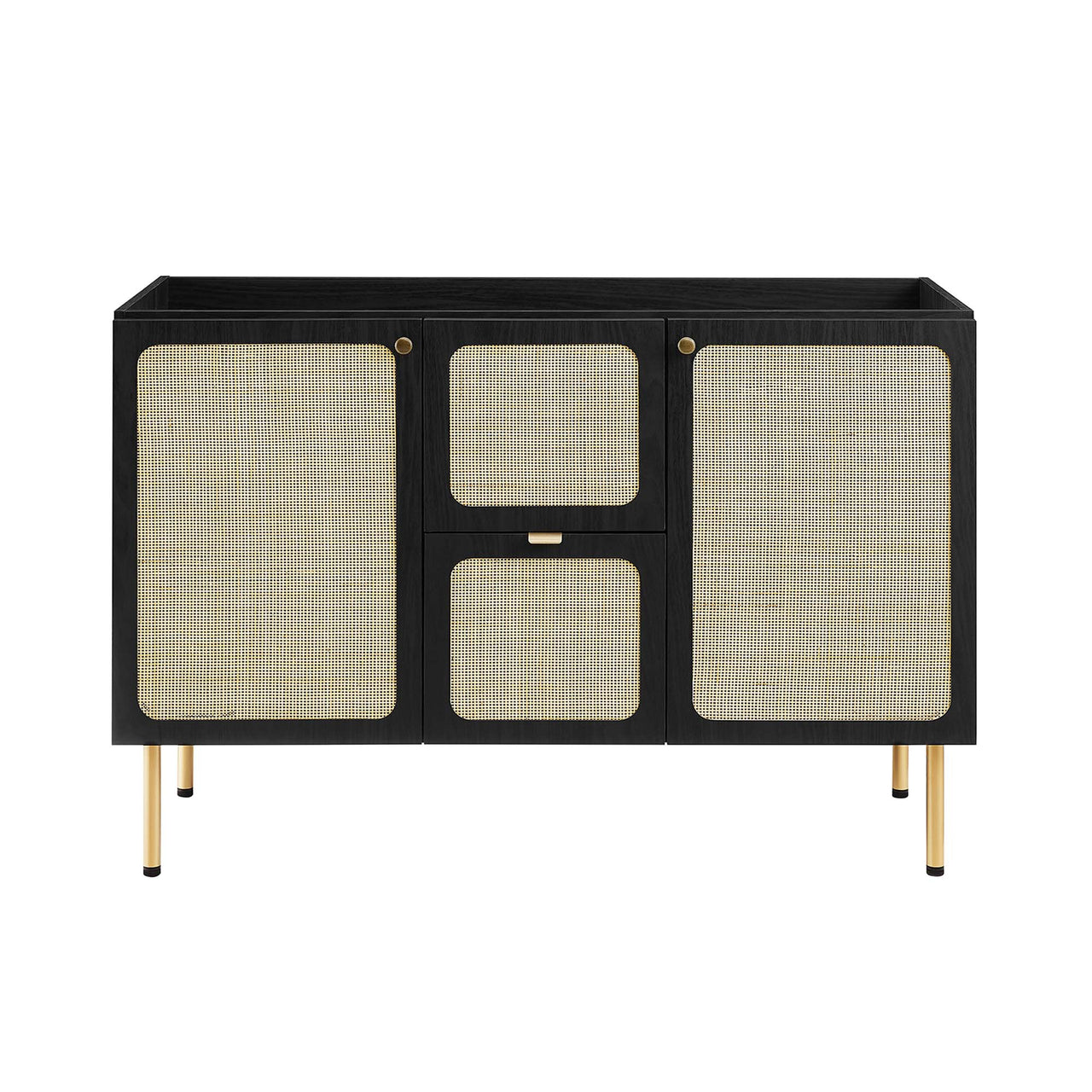 Calden Vanity Base with Storage, Extra Large, Black