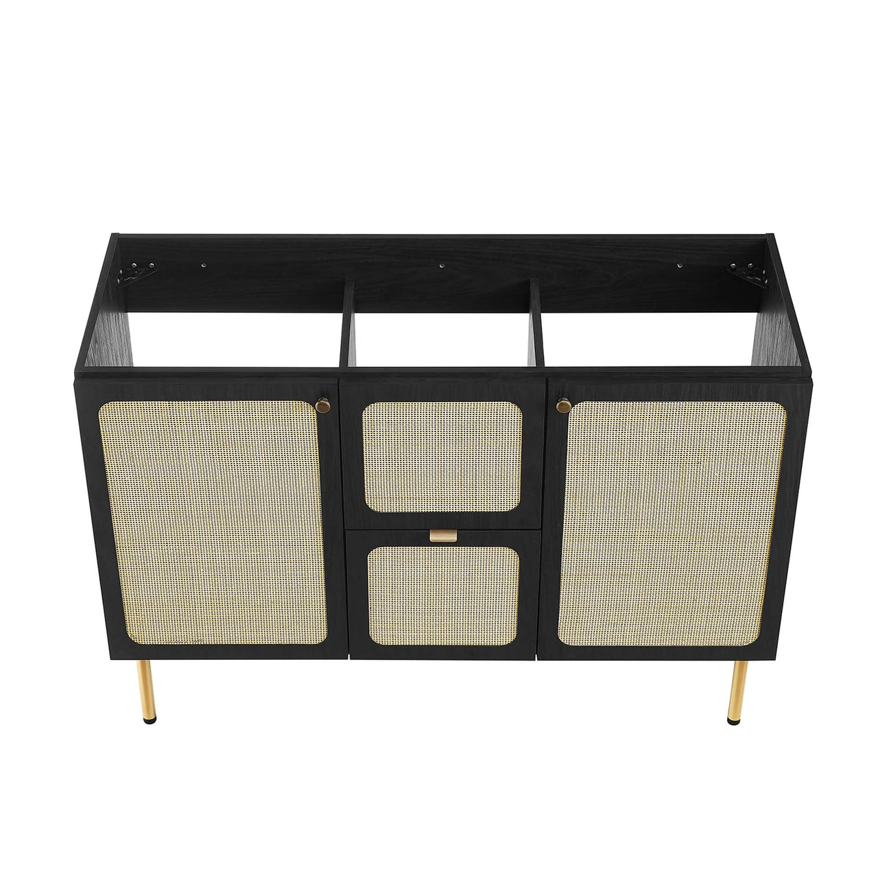 Calden Vanity Base with Storage, Extra Large, Black