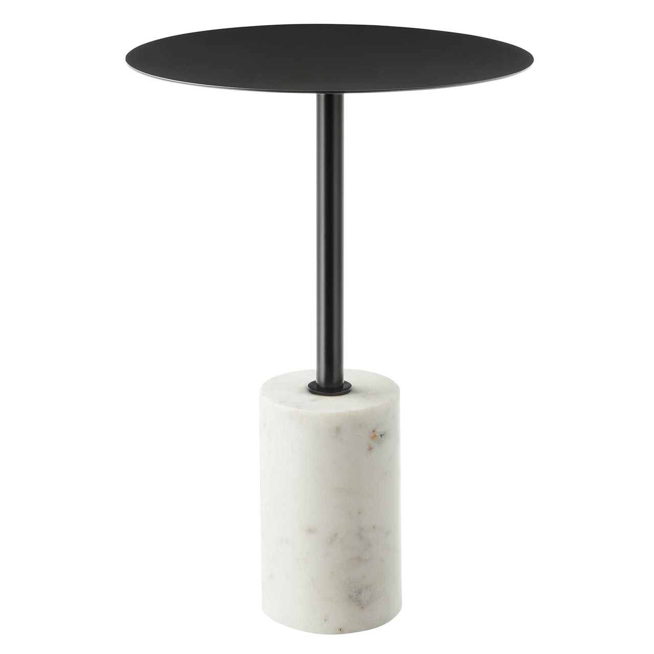 Elemental Side Table, White & Black