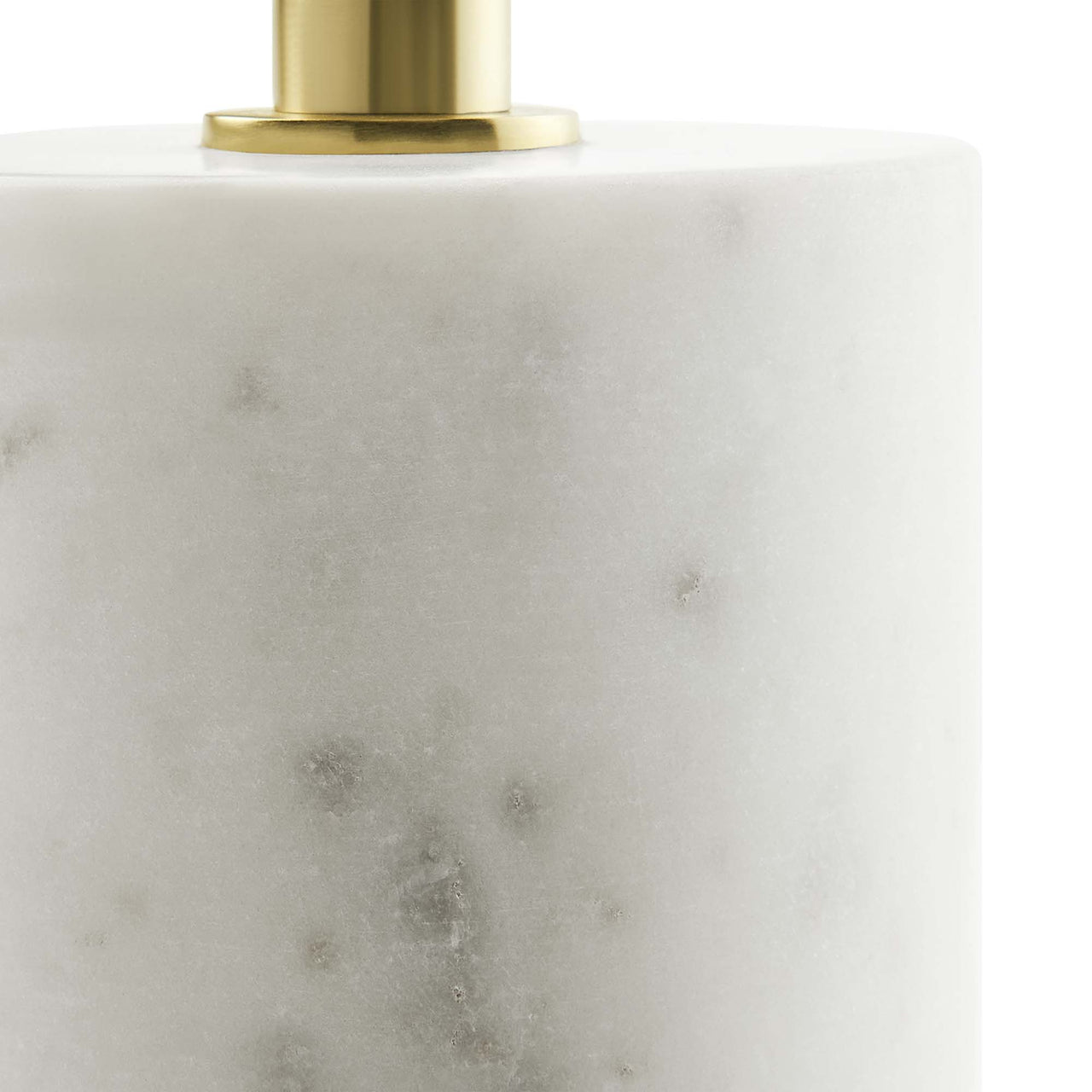 Elemental Side Table, White & Brass