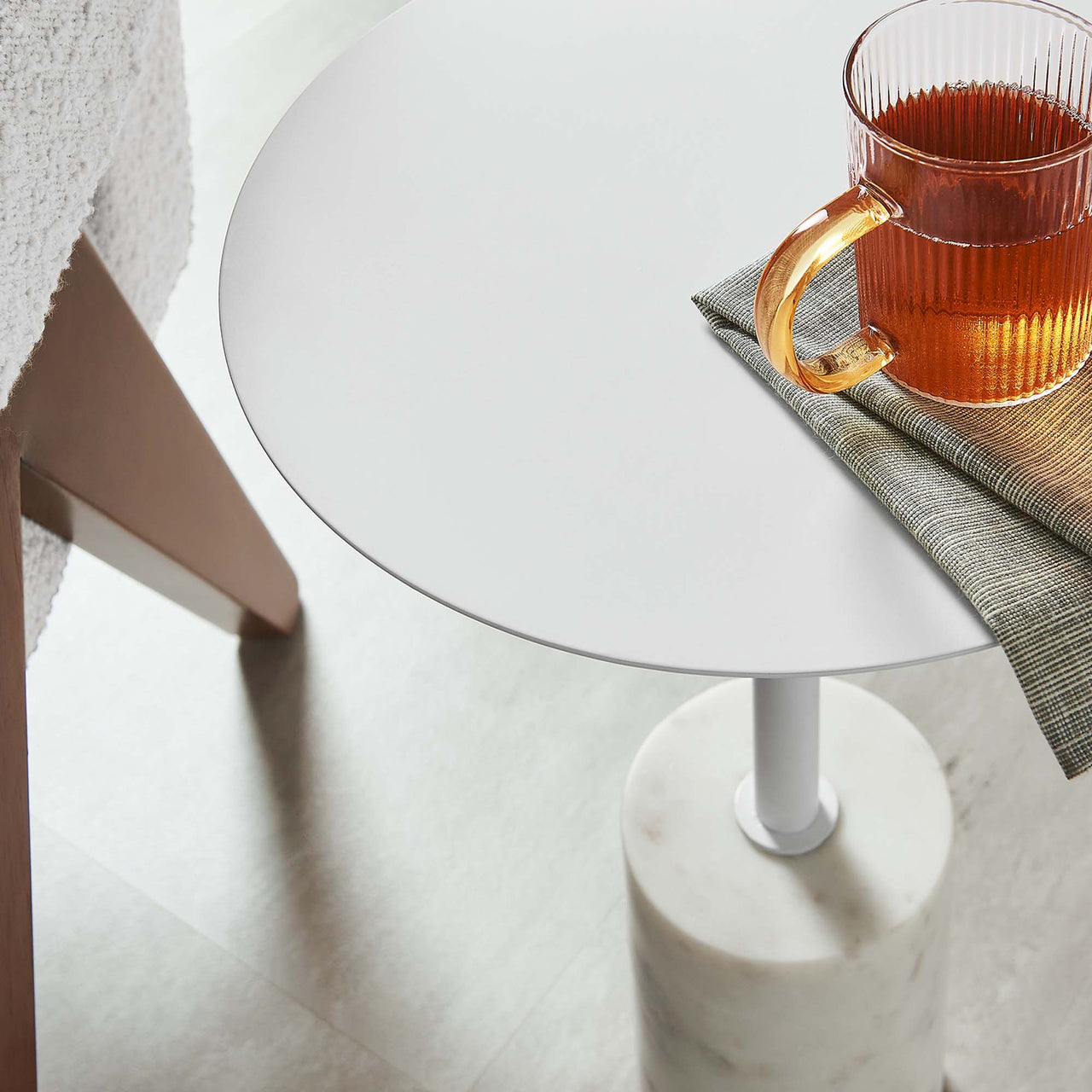 Elemental Side Table, White