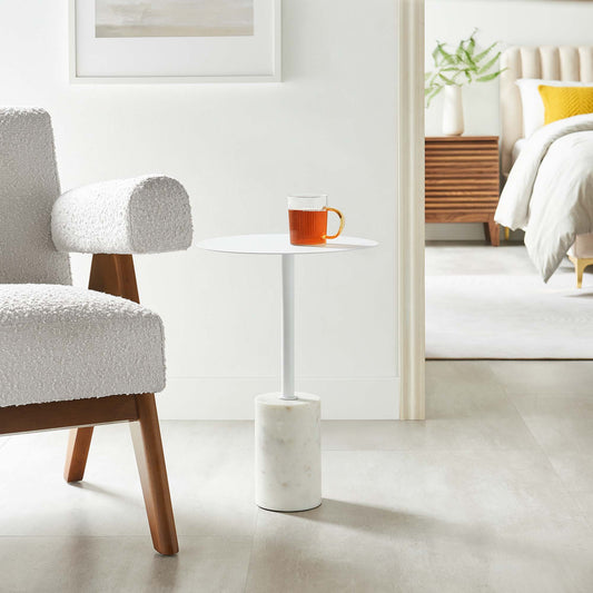 Elemental Side Table, White