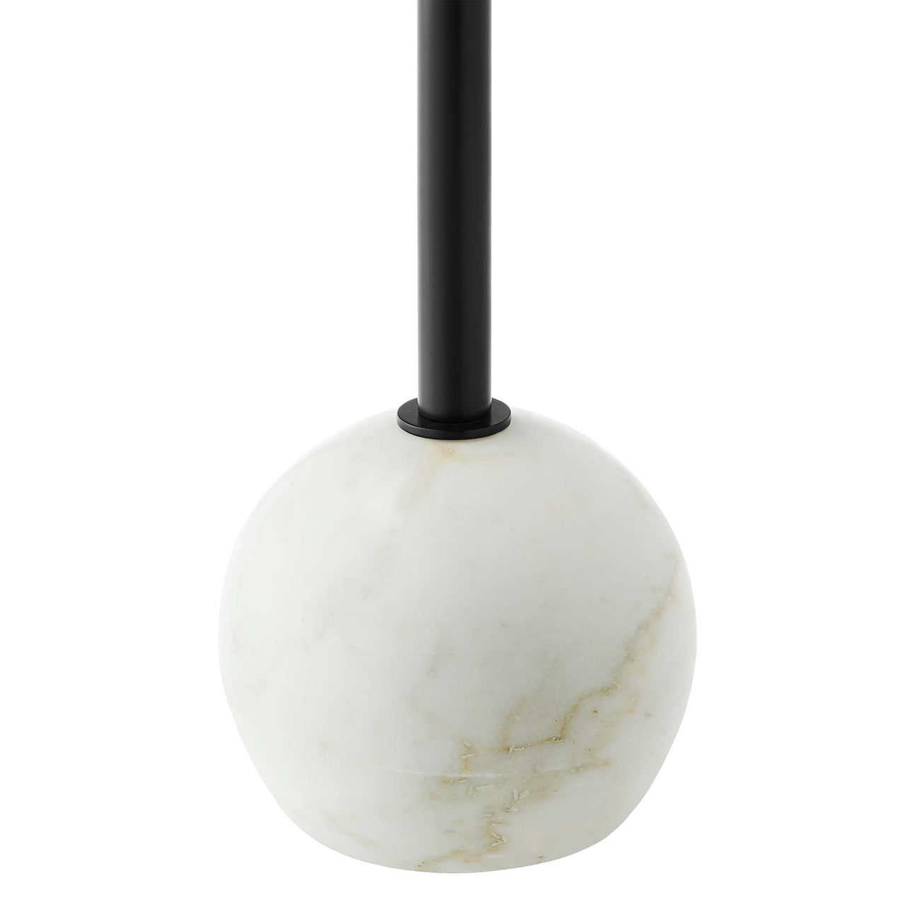 Waypoint Round Marble Side Table, White & Black