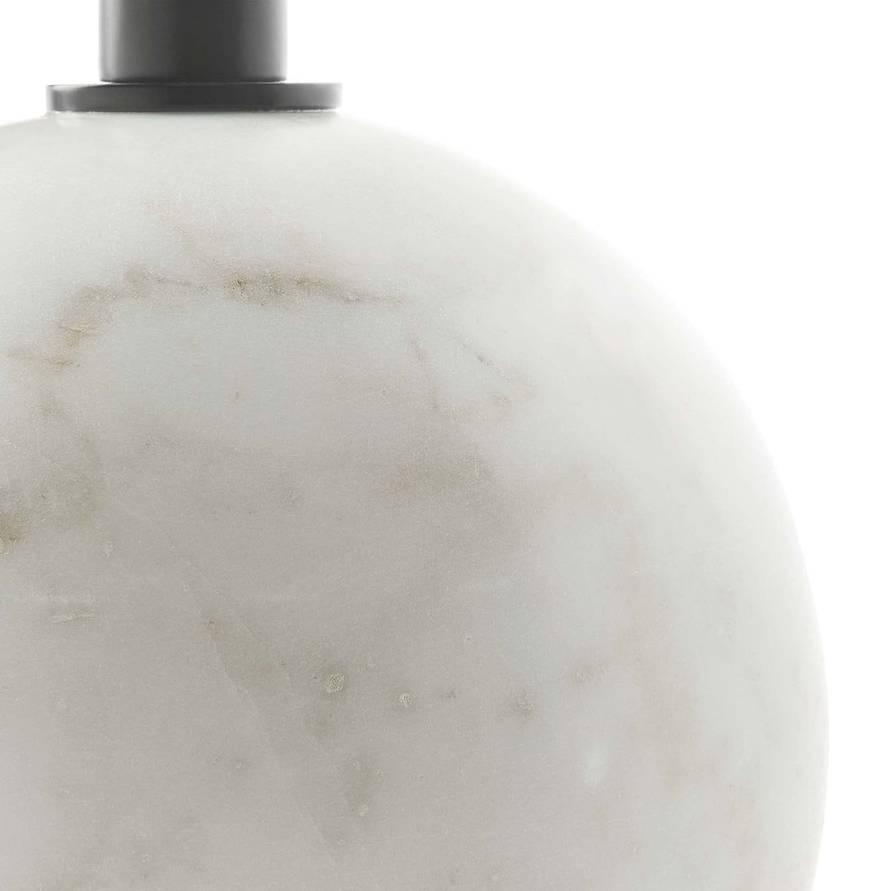 Waypoint Round Marble Side Table, White & Black