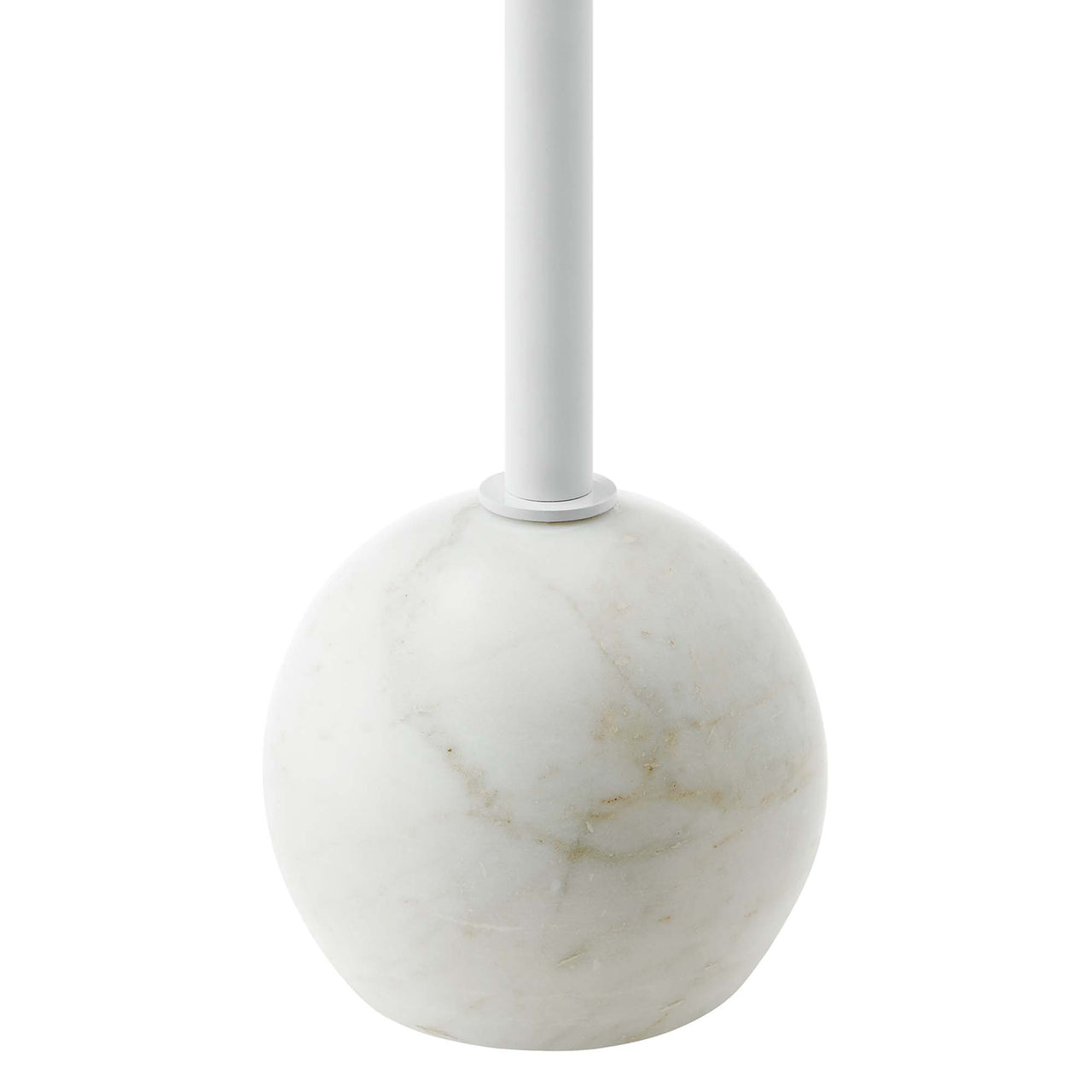 Waypoint Round Marble Side Table, White