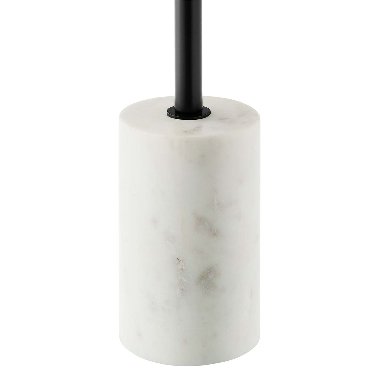 Tavique Acacia Side Table, White & Natural Wood