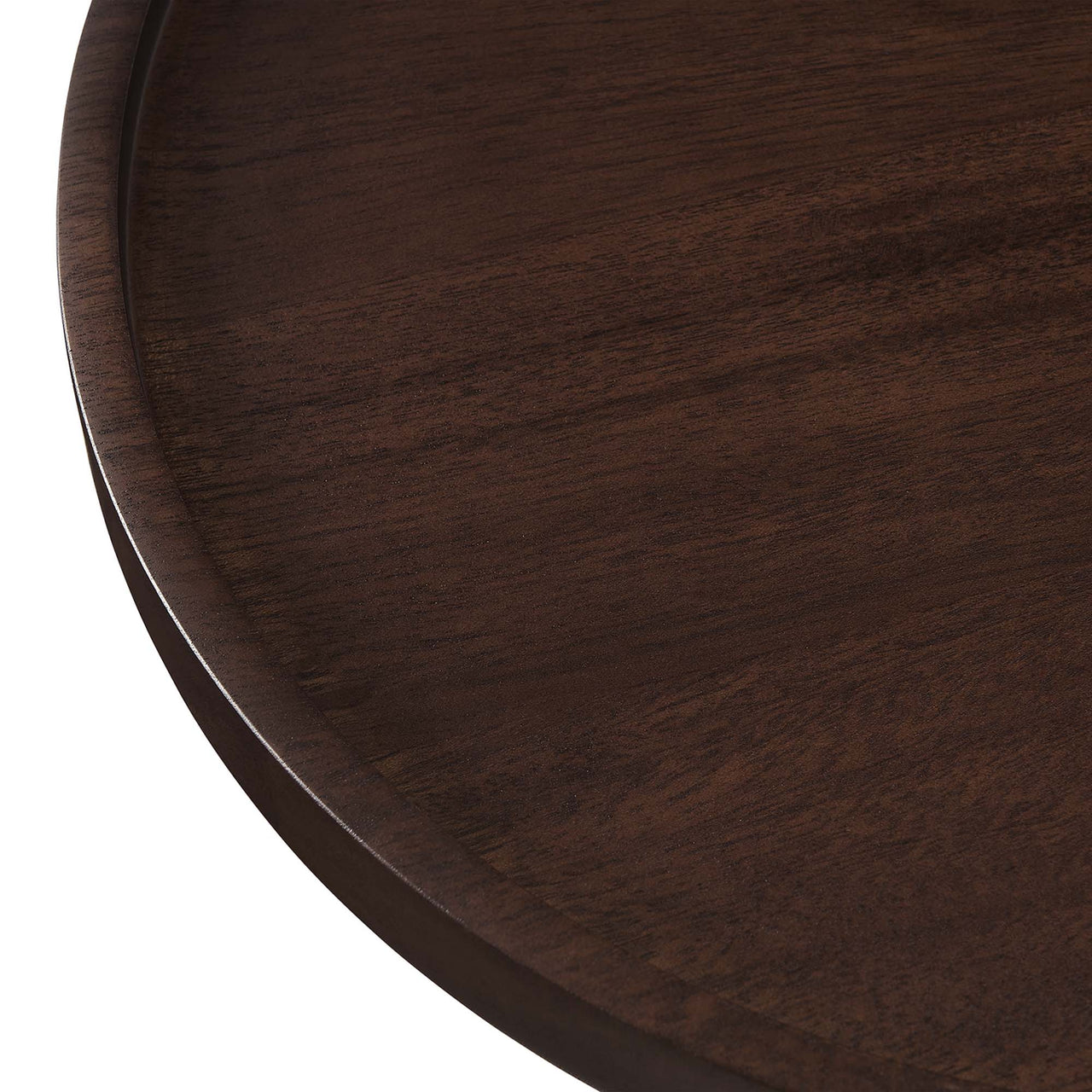Tavique Acacia Side Table, White & Walnut