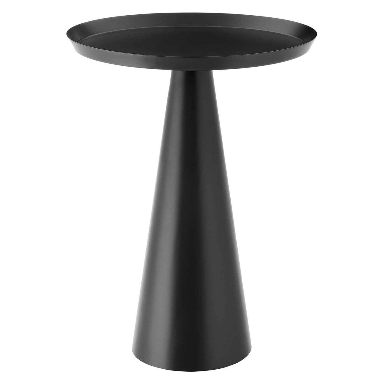 Spyglass Round Side Table, Black