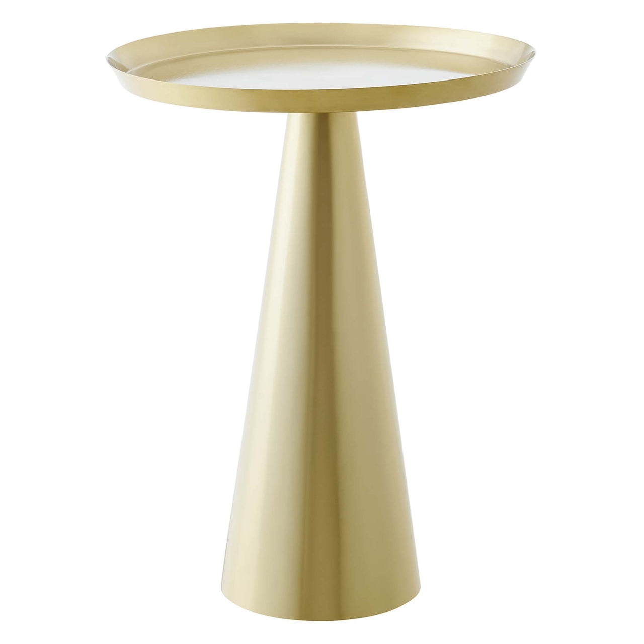 Spyglass Round Side Table, Brass
