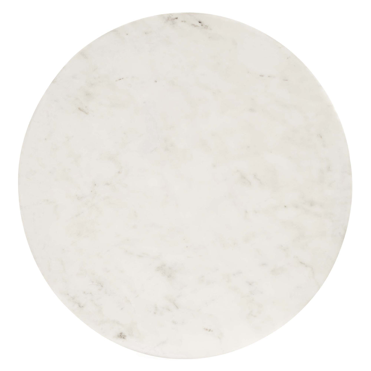 Element Round Marble End Table, Gold & White