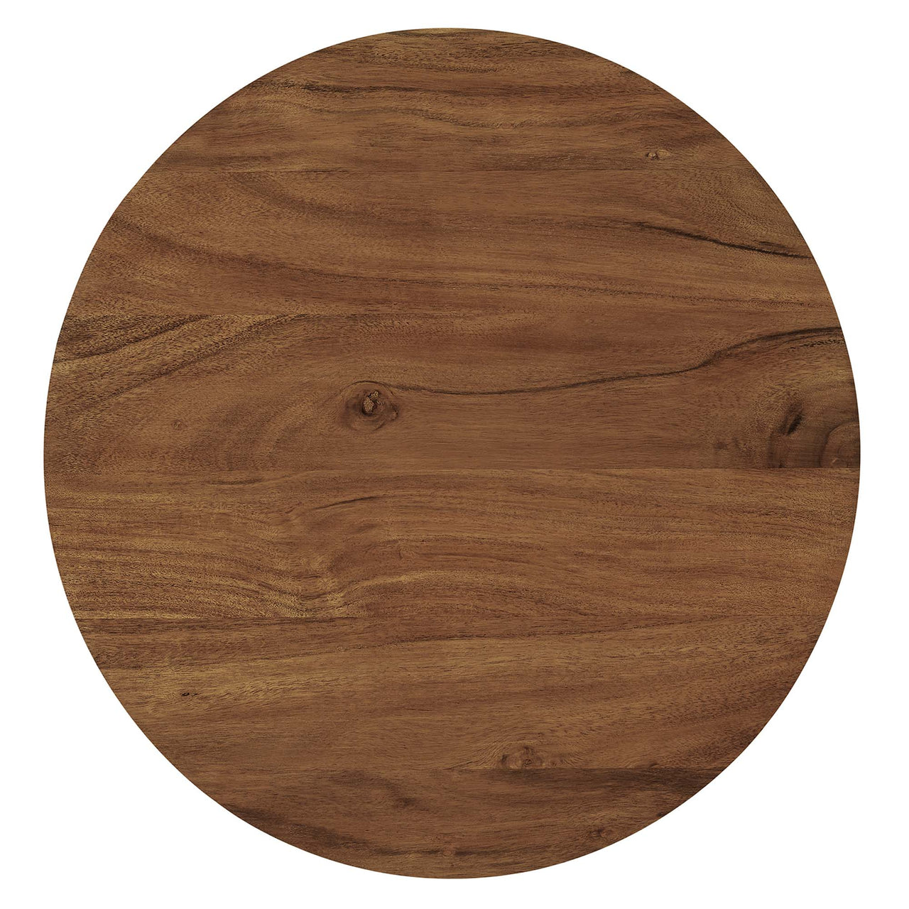 Element Round Acacia End Table, Black & Natural Wood
