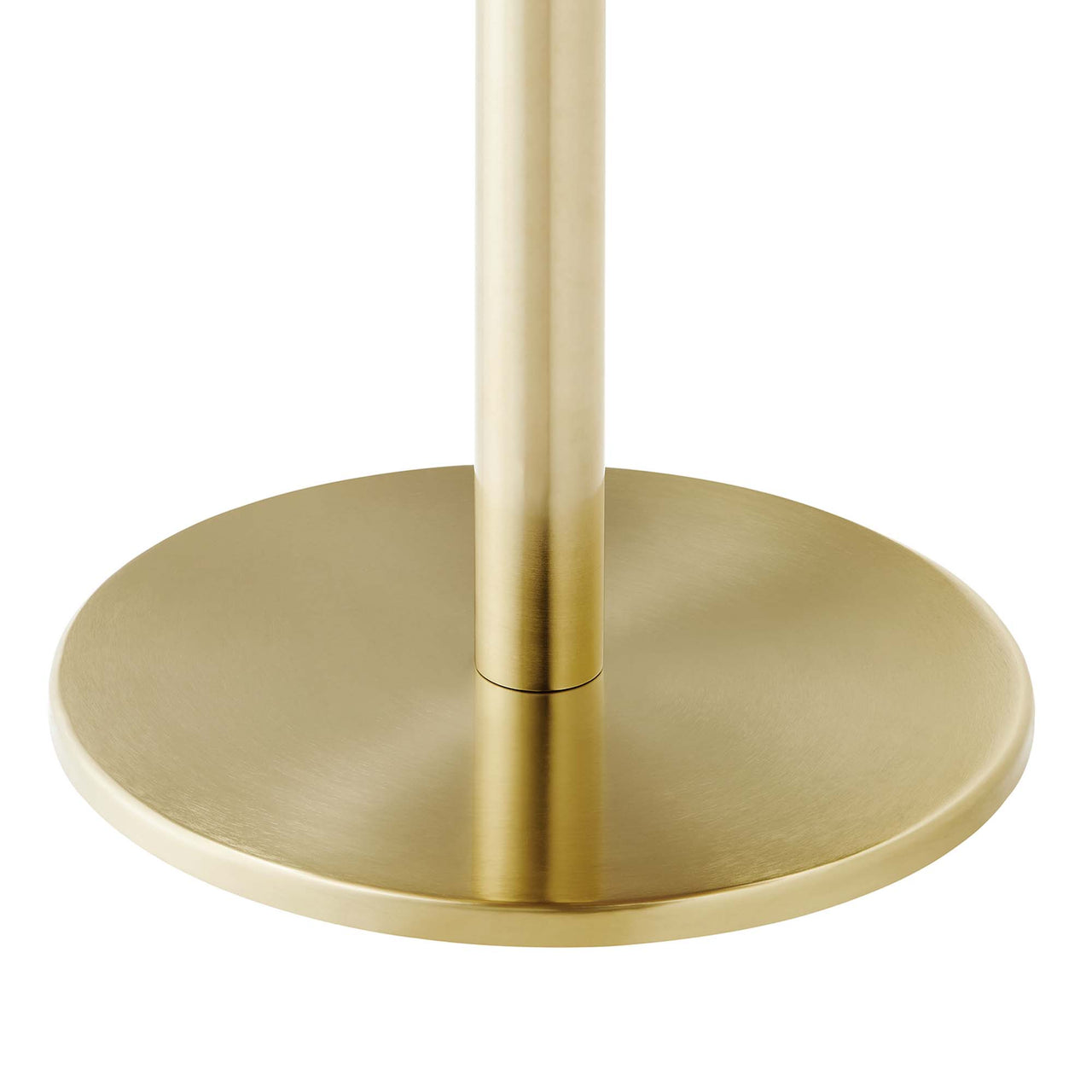 Element Round Acacia End Table, Gold & Natural Wood