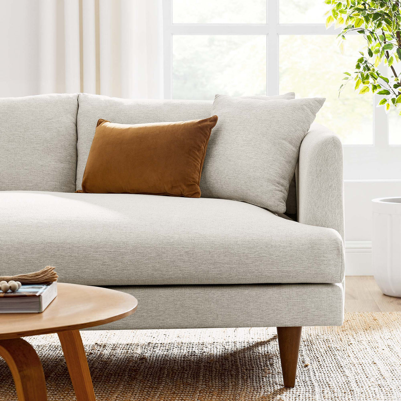 Noema Left-Facing Cloudblend Sectional, Ivory