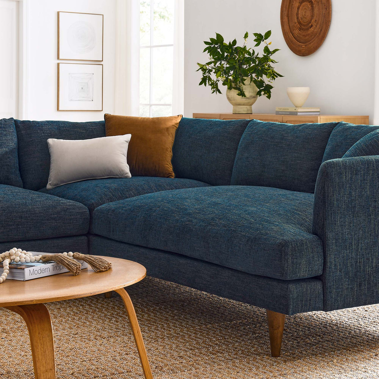 Noema 3-Piece Cloudblend Corner Sectional, Azure