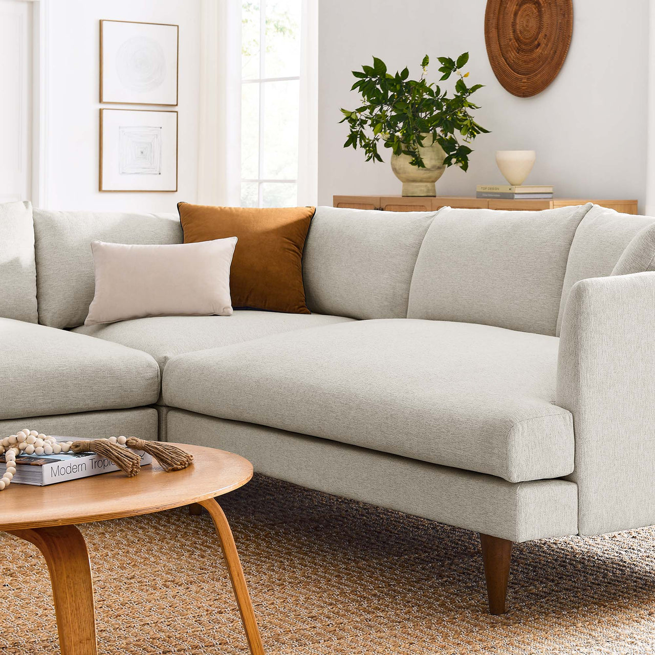 Noema 3-Piece Cloudblend Corner Sectional, Ivory