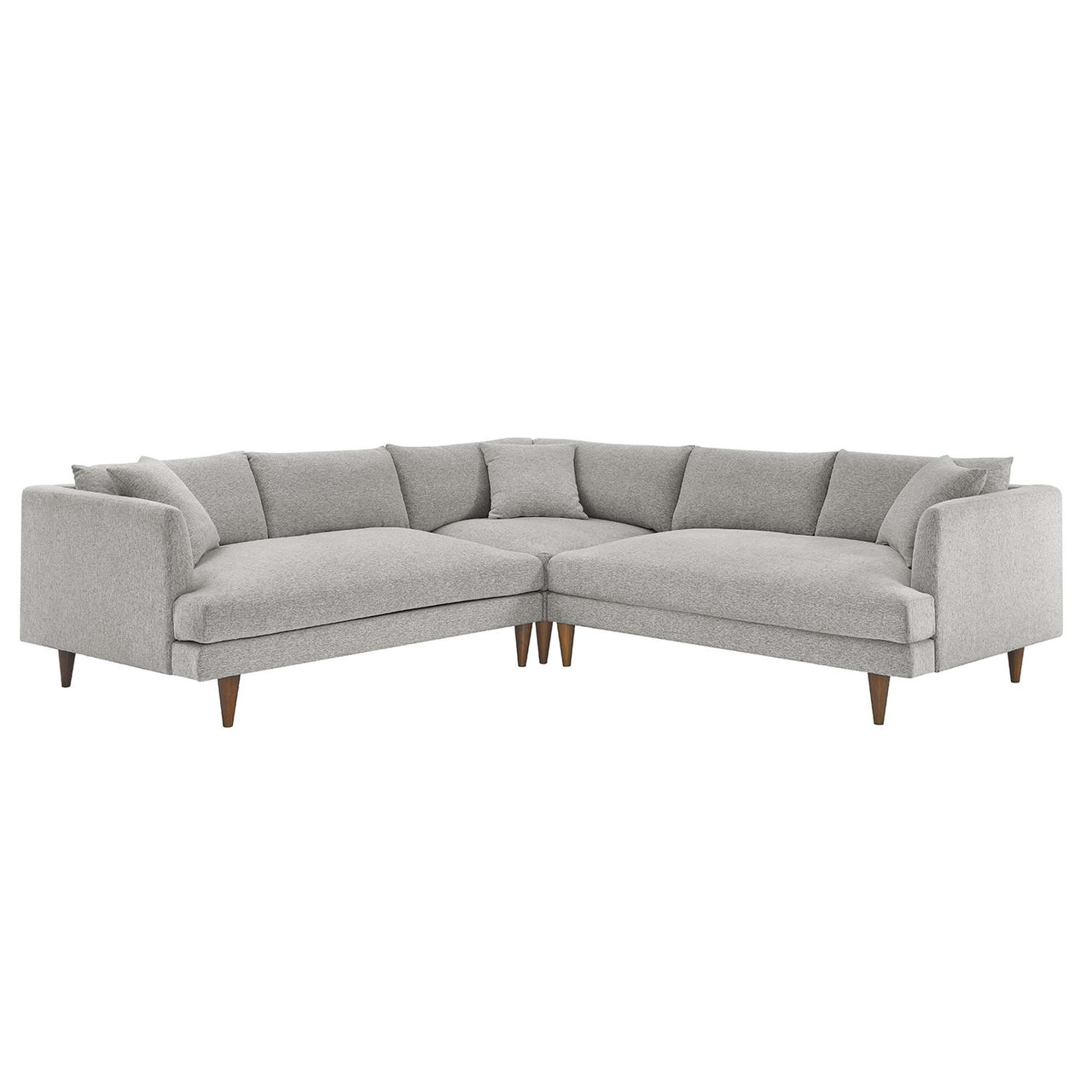 Noema 3-Piece Cloudblend Corner Sectional, Light Gray