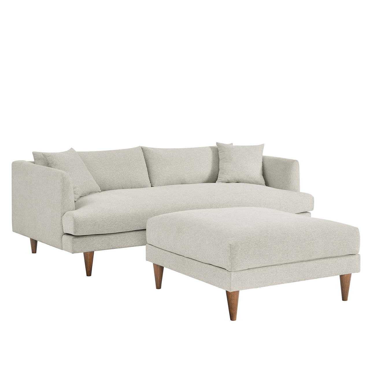 Noema Cloudblend Sofa & Ottoman Sectional, Ivory