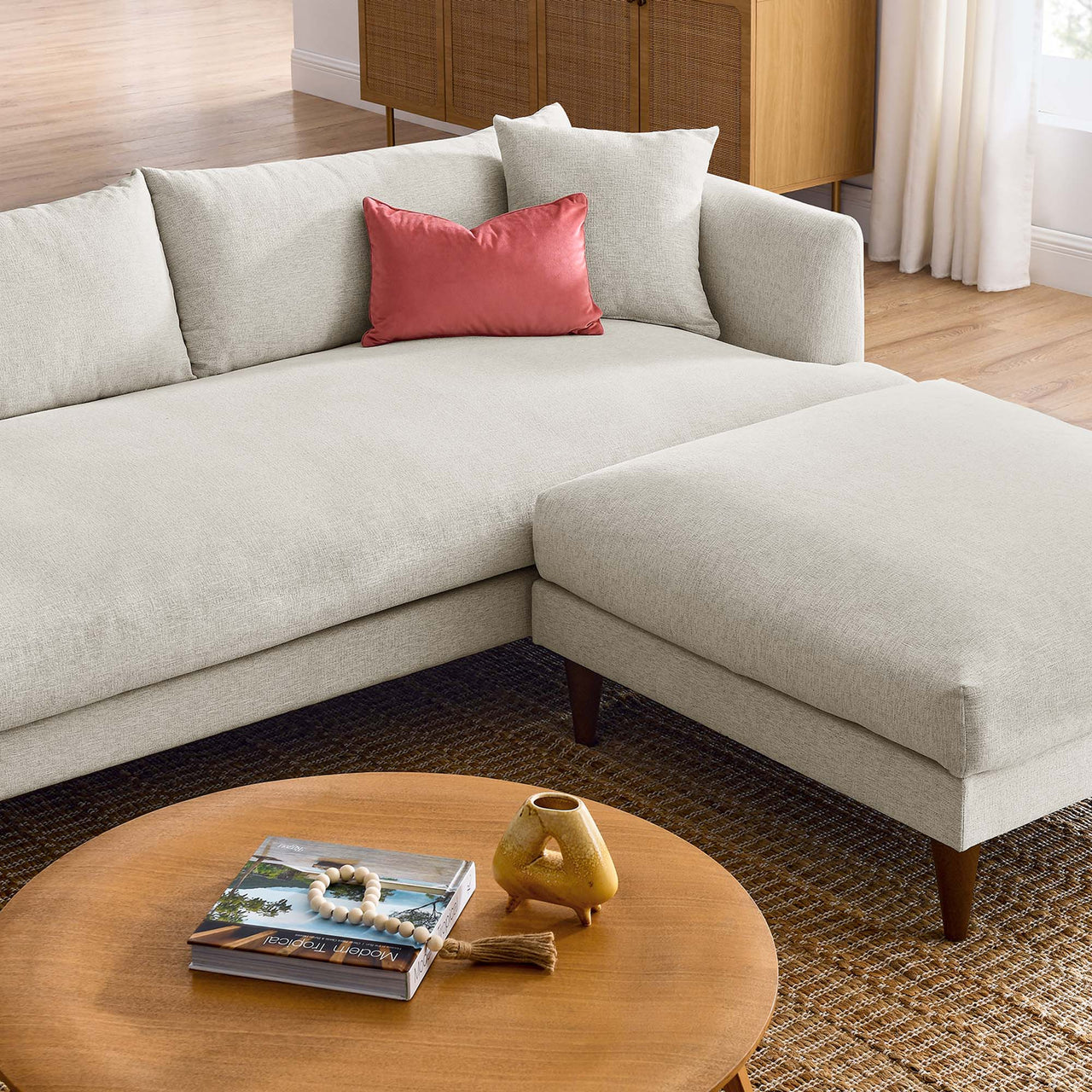 Noema Cloudblend Sofa & Ottoman Sectional, Ivory