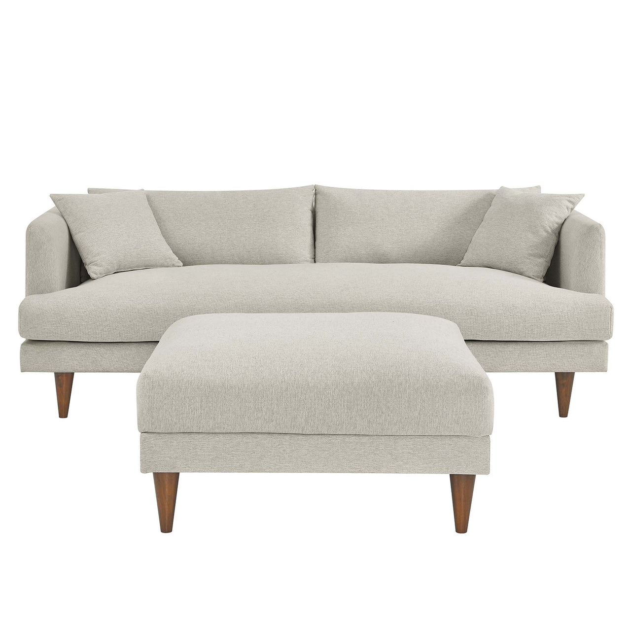 Noema Cloudblend Sofa & Ottoman Sectional, Ivory