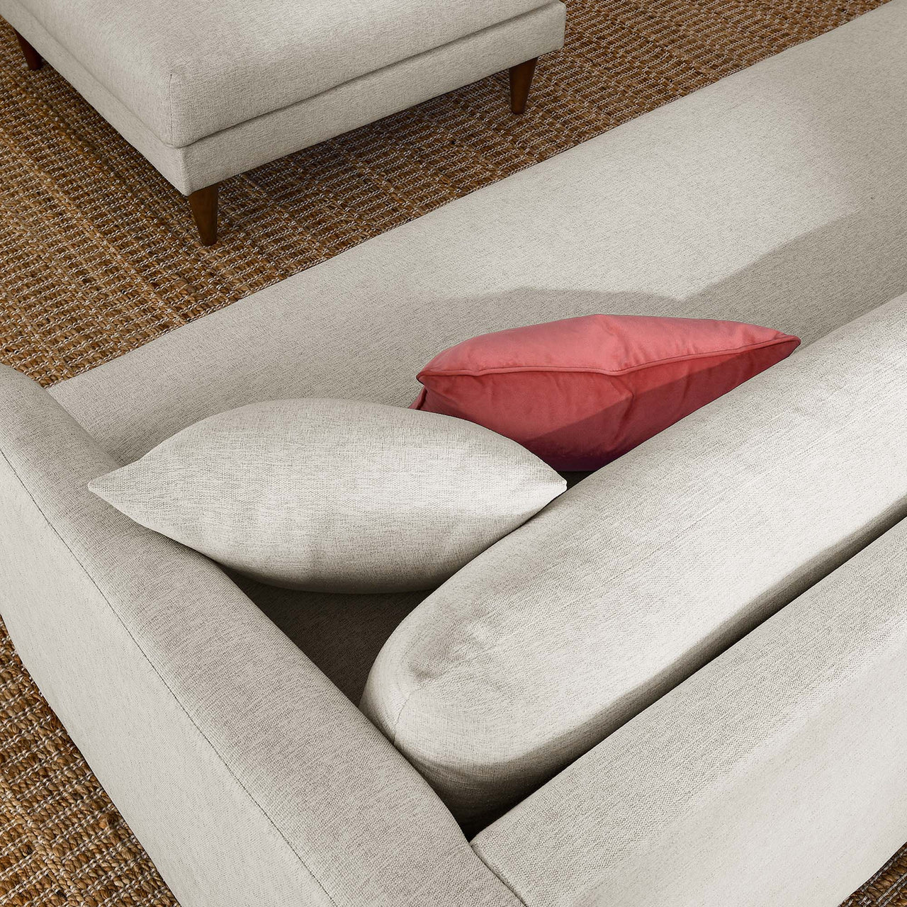 Noema Cloudblend Sofa & Ottoman Sectional, Ivory