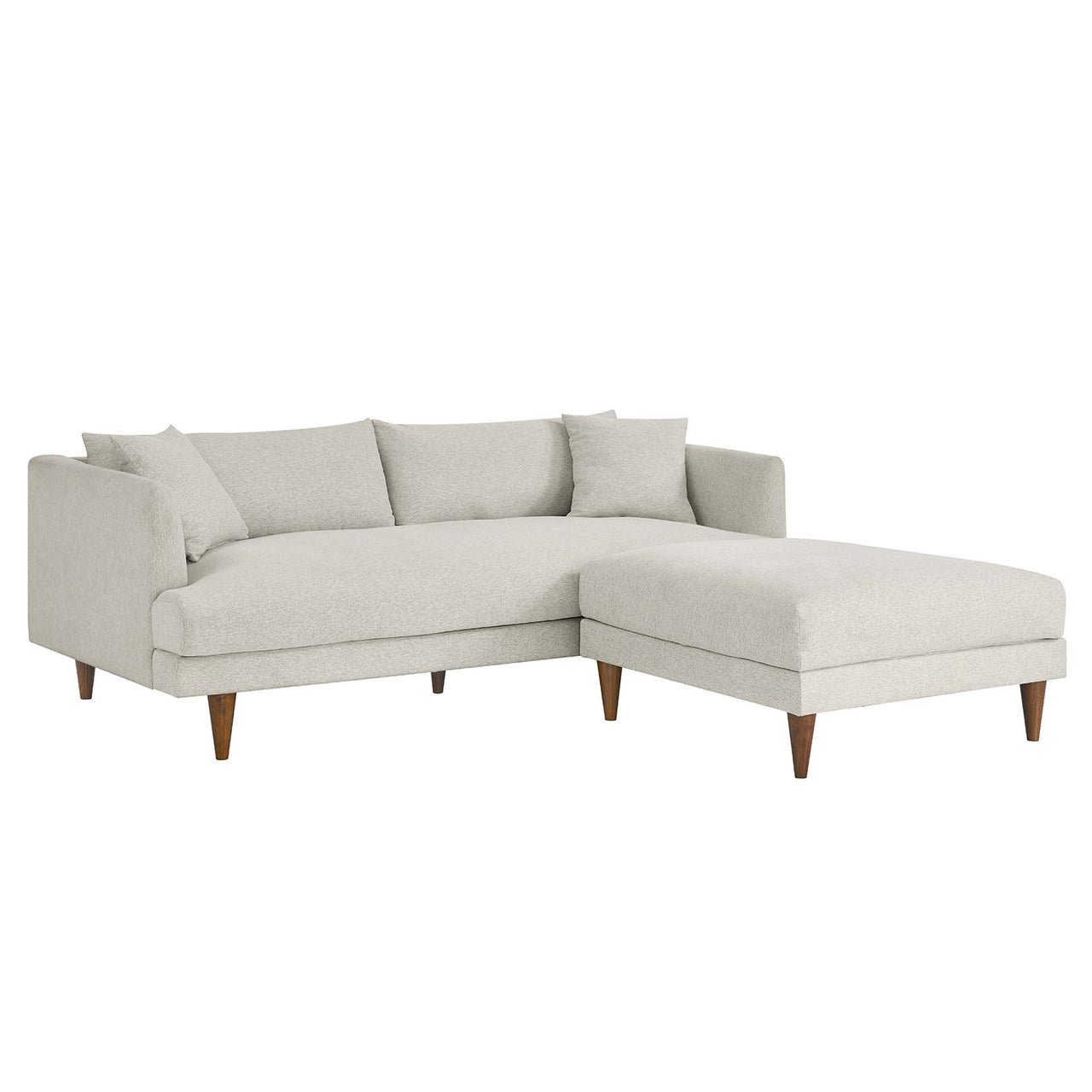 Noema Cloudblend Sofa & Ottoman Sectional, Ivory
