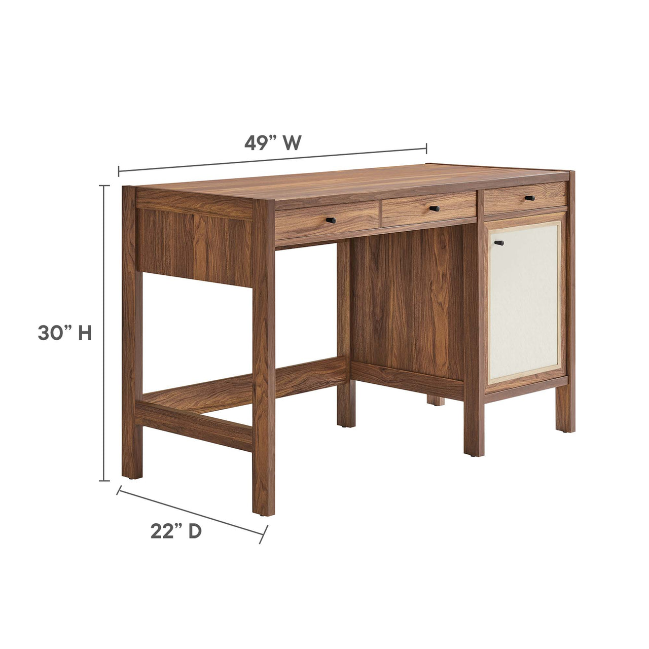 Embria Office Desk, Small, Walnut