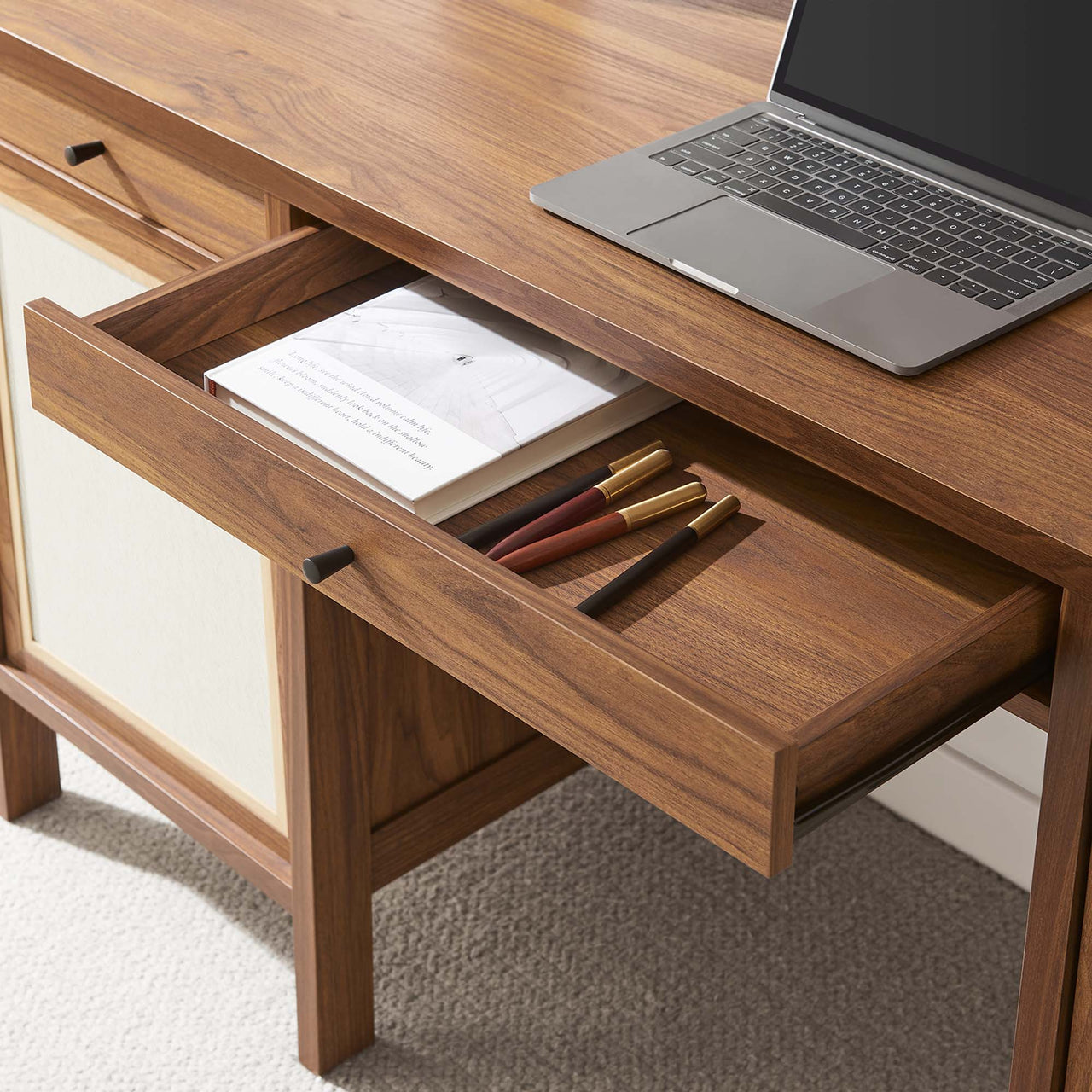 Embria Office Desk, Large, Walnut
